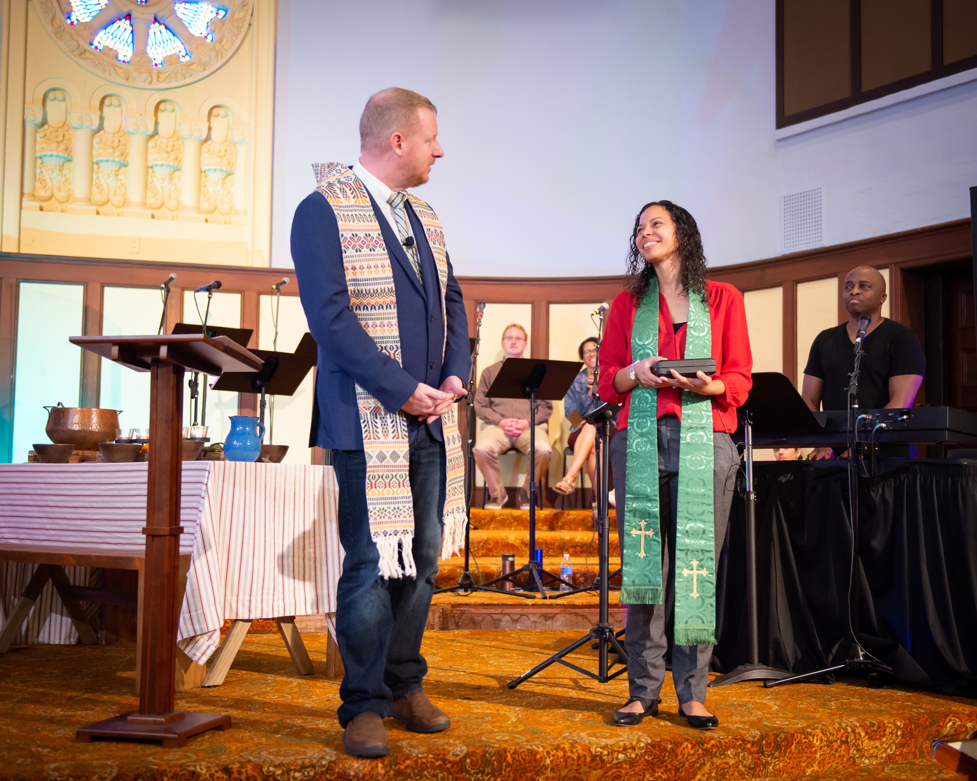 Rev. Sally Steele during her ordination ceremony, a sacred moment marking her calling to ministry